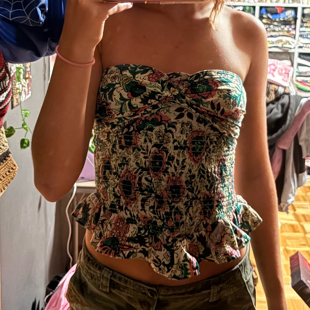 Free People Colorful Textured top
